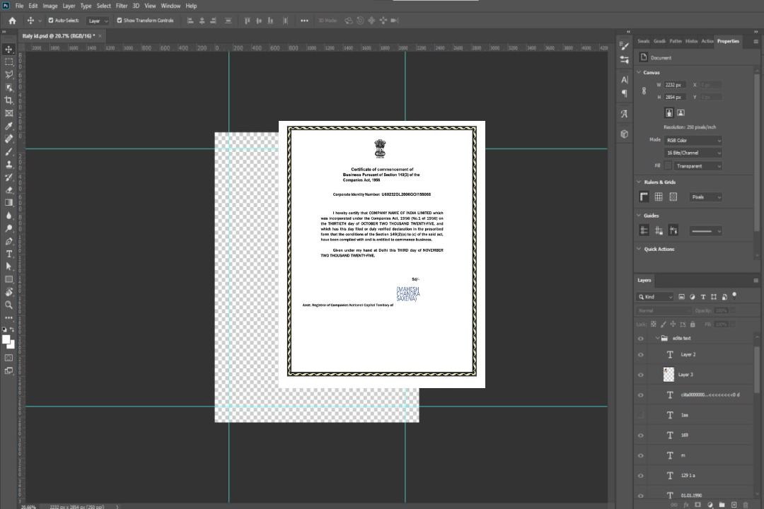 Modèle Word et PDF de certificat d'entrée en Inde template